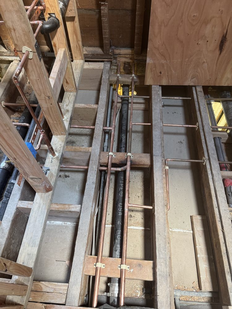 Copper distribution manifold rough-in — 5 Star Plumbing & Hydro Jet, East Chicago, IN